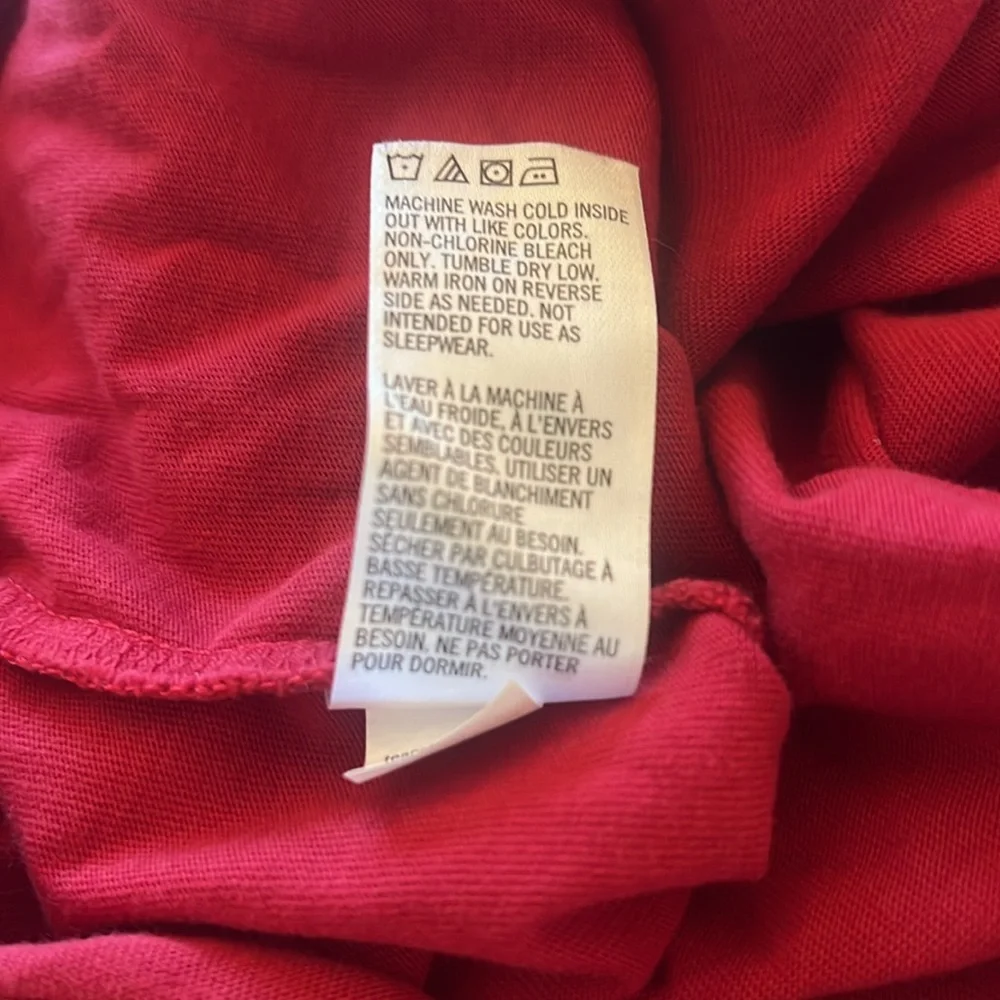 Tea Collection girl dress berry red white floral bird long sleeve 12 to 18 mo - Picture 7 of 7